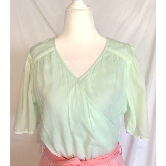 New W/Tag Ivy City Co Pink Yellow Ombre Sunrise Maxi Dress Small - Picture 4 of 8